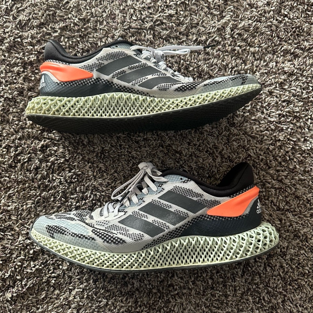 Mens adidas Men's 4D Run 1.0 'White Signal Coral size 12